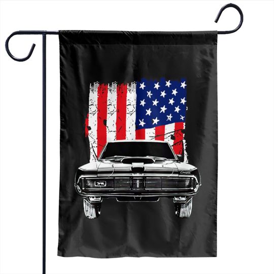 Discover 1969 Mercury Cougar Front Grill View Silhouette Garden Flags