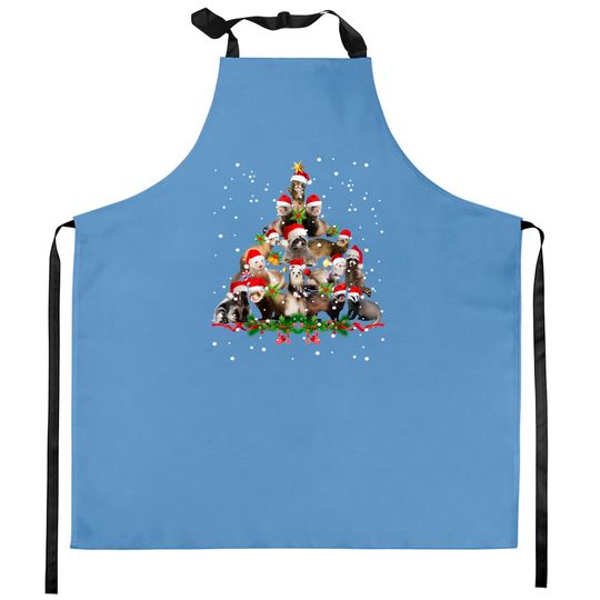 Discover Ferrets Christmas Tree Kitchen Aprons