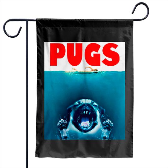 Discover Jaws - Pug Version - Jaws Pugs - Garden Flags