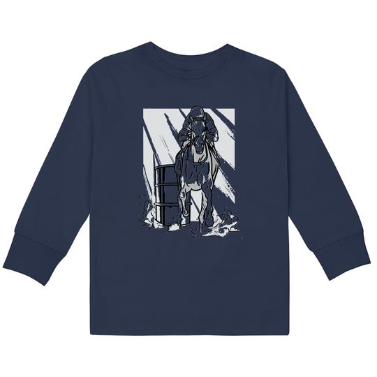 Discover Funny Horse Western Race Kids Long Sleeve T-Shirts