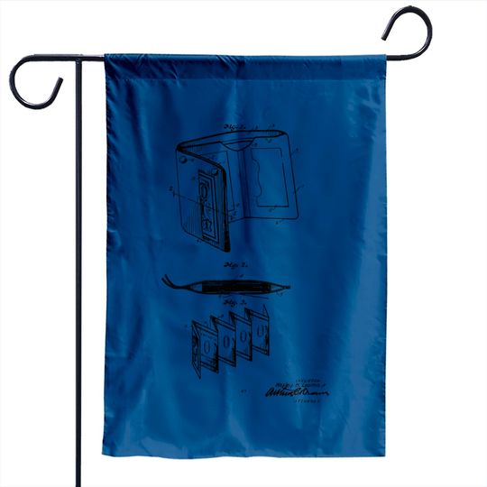 Discover Wallet Vintage Patent Hand Drawing - Wallet - Garden Flags