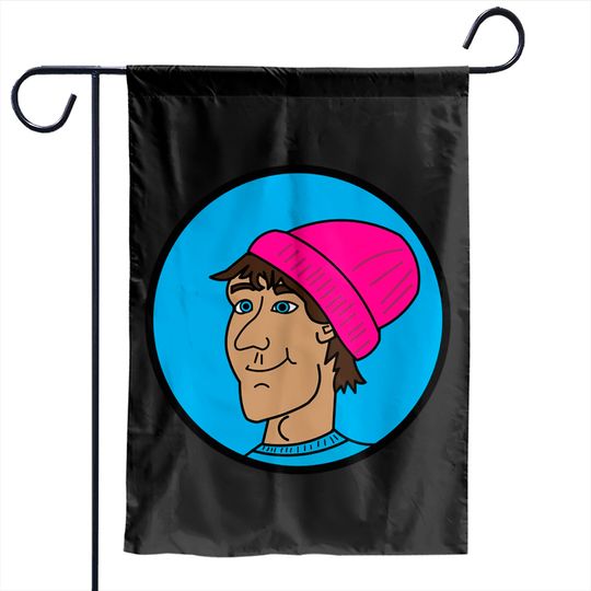 Discover Dude in a hot pink beanie - Hot Pink Beanie - Garden Flags