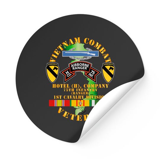 Discover Vietnam Combat Veteran w H Co 75th Inf Ranger - 1st Cav Div - Company - Stickers