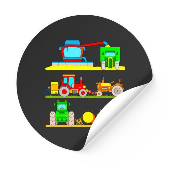 Discover Combine Harvester Farm Machines - Combine Harvester - Stickers