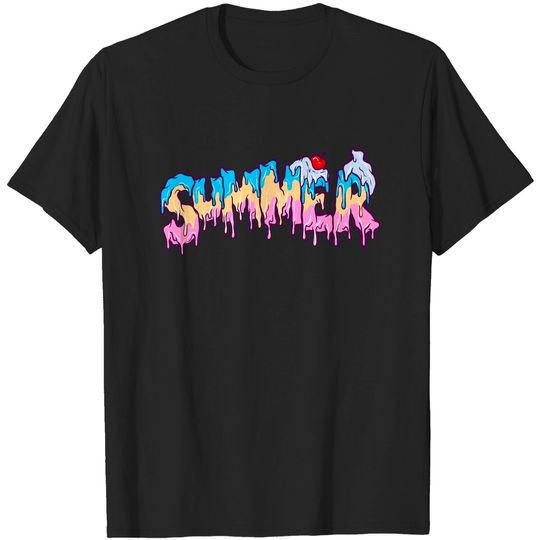 Discover Ice Cream Summer Typography - Summer Sale - T-Shirt