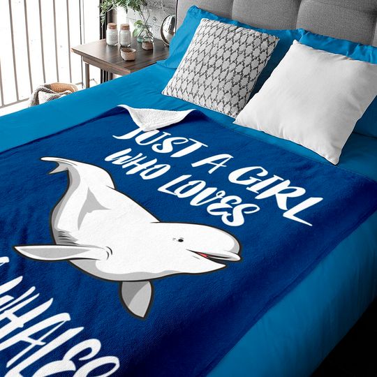 Discover Just A Girl Who Loves Beluga Whales Animal Baby Blankets
