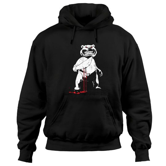 Discover Killer Bear Lazy Halloween Costume Creepy Scary Horror Pullover Hoodie