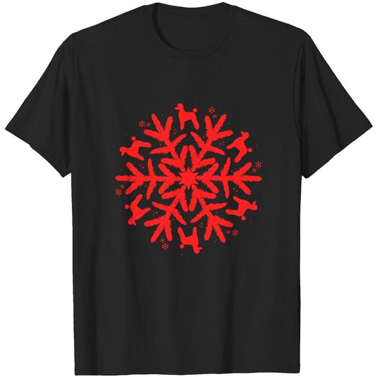 Discover Poodle Christmas Shirt Snowflake T-Shirt