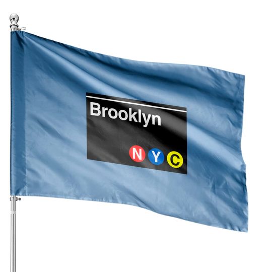 Discover Brooklyn Subway Sign - New York City - House Flags