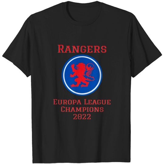 Discover Rangers Seville 2022 Europa Champions T-Shirt