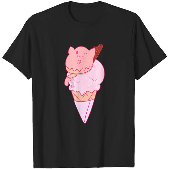 Discover Ice Cream Donut Cat - Ice Cream Cone - T-Shirt