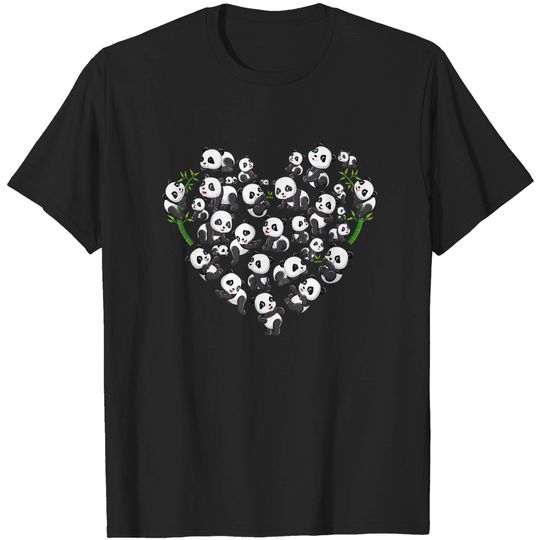 Discover Panda Bear Lover Heart Cute Panda gifts for girl kids women T-Shirt