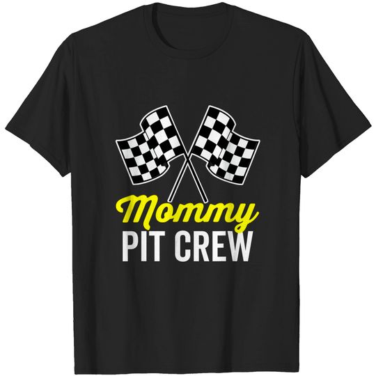 Discover Mommy Pit Crew For Racing Party Costume Team Mom Dark T-Shirt