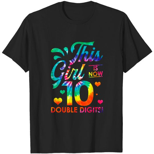 Discover Double Digit Birthday T-Shirt It's My 10th Birthday This Girl Is Now 10 Years Old