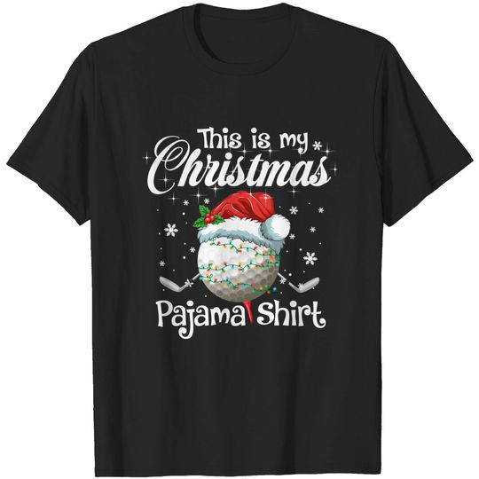 Discover This Is My Christmas Golf Pajama Gift Golfer Boys Men T-Shirt