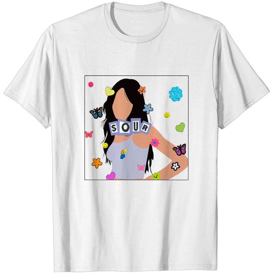 Discover Olivia Rodrigo Sour Album Cover T-Shirt - Brutal Out Here Design