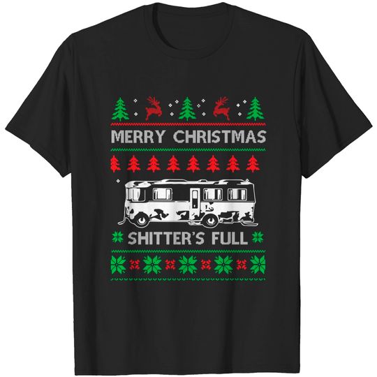 Discover Merry Christmas Shitter's Full Funny Holiday Ugly Christmas T-Shirt