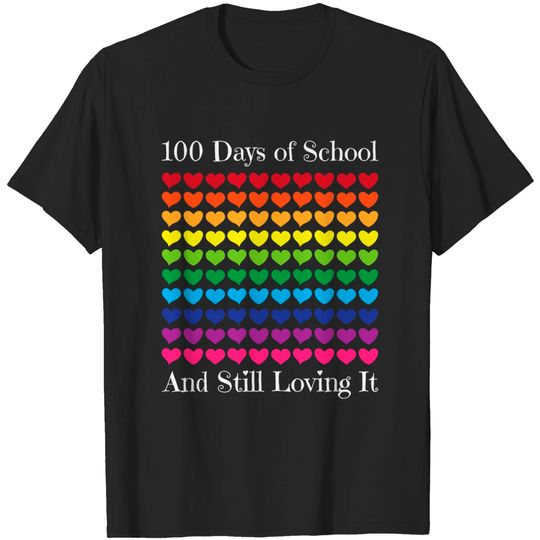 Discover Heart Love 100 Days Of School Shirt Teacher Boy Girl Gift T-Shirt
