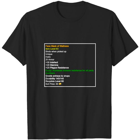 Discover Game Face Mask Of Wellness Mask - Face Masks - T-Shirt