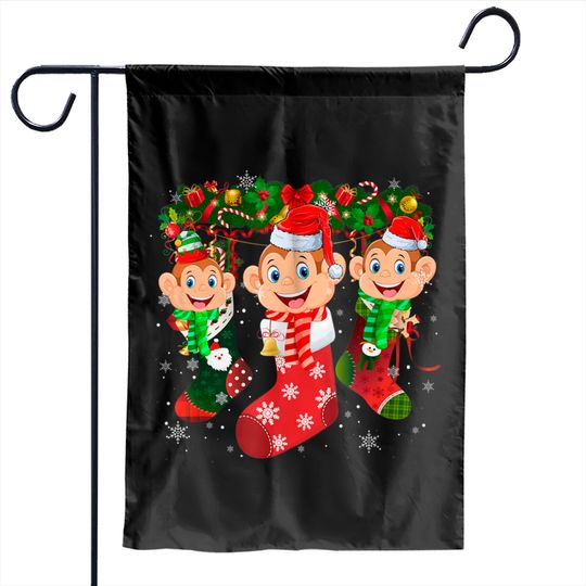 Discover Monkey Socks Christmas Family Pajamas Garden Flags