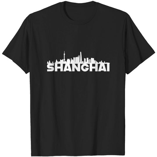 Discover Shanghai China City Skyline Silhouette T-Shirt