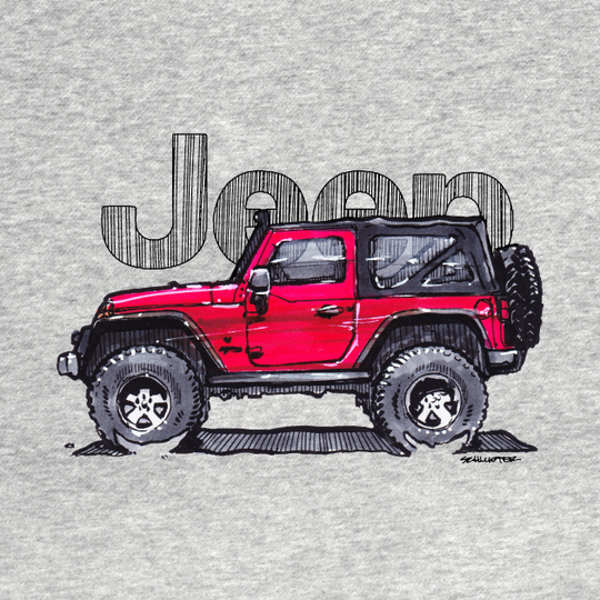 Discover JK Wrangler 2dr - Red - Jeep - T-Shirt