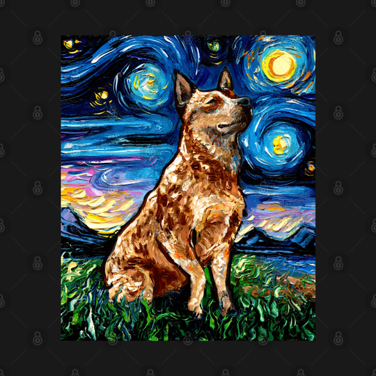Discover Red Heeler Night - Dog - T-Shirt