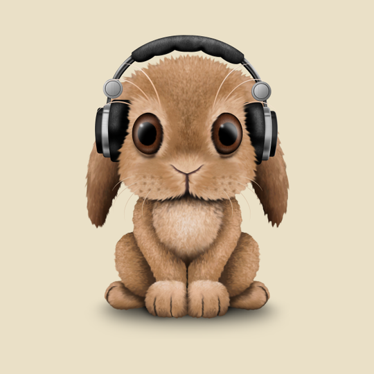 Discover Cute Baby Bunny Dj Wearing Headphones - Bunny - T-Shirt