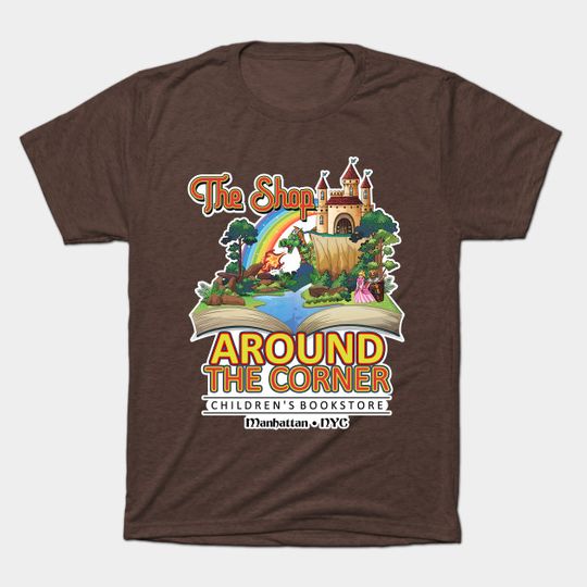 Discover You've Got Mail Movie - Just Around the Corner Bookshop - Tom Hanks and Meg Ryan - Youve Got Mail - T-Shirt