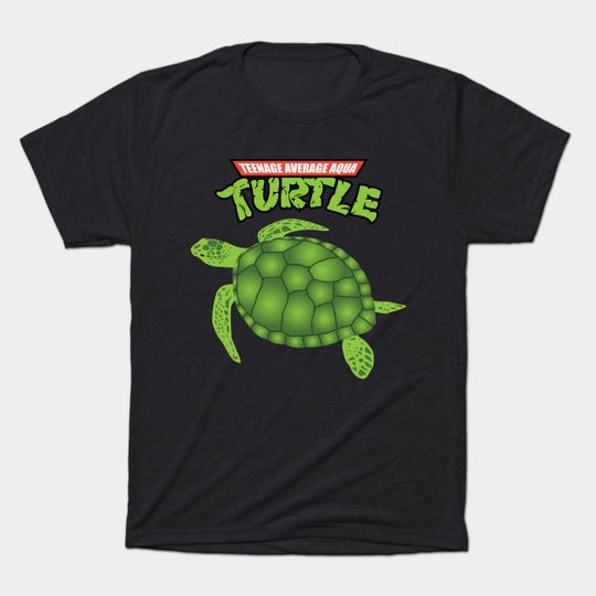 Discover Teenage Average Aqua Turtle - Jim Henson - T-Shirt