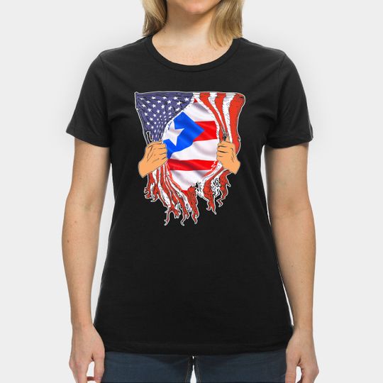 Discover Puerto Rican Blood Inside Me T-Shirt - Floral Design with Flag