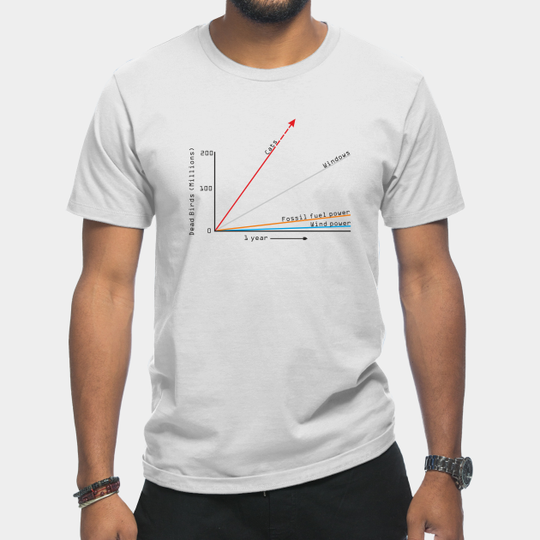 Discover Dead bird graph (wind power perspectives) - Wind Energy - T-Shirt