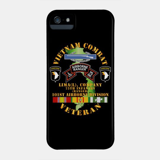 Discover Vietnam Combat Vet - L Co 75th Infantry (Ranger) - 101st Airborne Div SSI - Vietnam Combat Vet L Co 75th Infantry - Phone Case