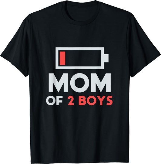 Discover Mom of 2 Boys Shirt Gift from Son Mothers Day Birthday T-Shirt