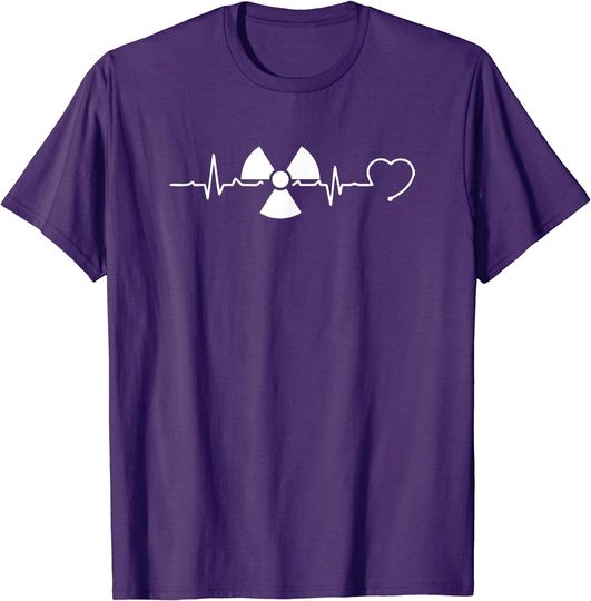 Discover Radioactive Sign T-Shirt Radiology Heartbeat - Rad Tech Radiologist Xray Tech Gifts