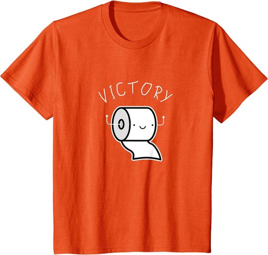 Discover Everyone Poops I Pooped Today Poop Bags VICTORY funny T-Shirt