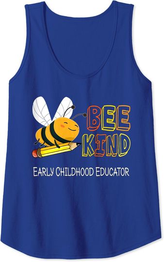 Discover Bee Kind Tank Top Bee Kind Early Childhood Educator preschool Teacher Gift