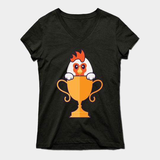 Discover Cute chicken with gold trophy. - Trophy - T-Shirt