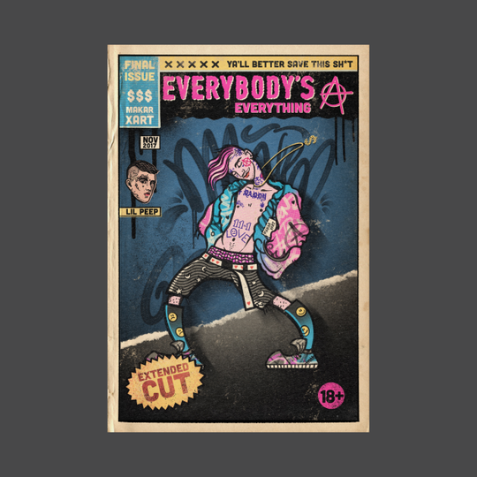 Discover Everybody's Everything Lil Peep Comic Style - Lil Peep - T-Shirt