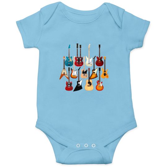 Discover Too Many Guitars - Guitar - Onesies
