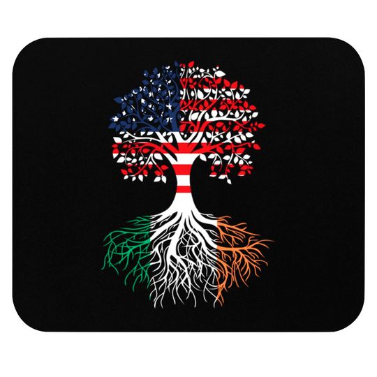 Discover Irish Roots American Grown Tree Flag Mouse Pads