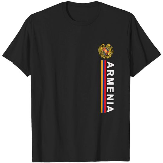 Discover Armenia Vertical Sports Style T Shirt