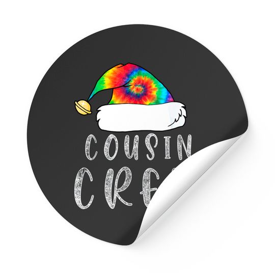 Discover Tie Dye Cousin Crew Family Matching Christmas Stickers
