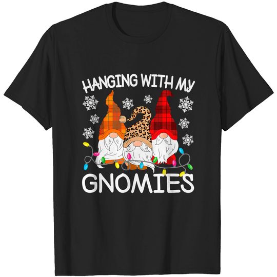 Discover Hanging With My Gnomies Funny Christmas Gnome Xmas T-Shirt