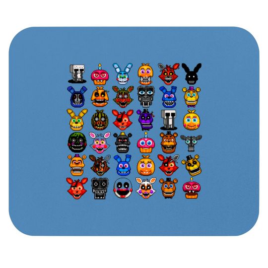 Discover FNAF pixel art collage - Five Nights At Freddys - Mouse Pads