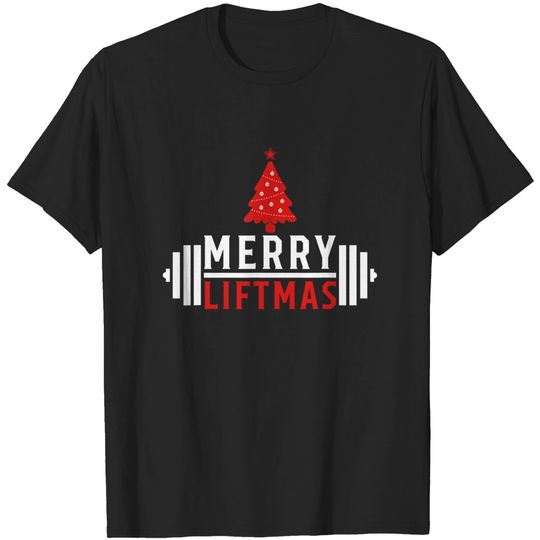 Discover Merry Liftmas Funny Weightlifting Design For Weight Lifters T-Shirt