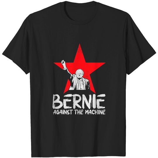 Discover Bernie Sanders Against The Machine Red Star T-Shirt