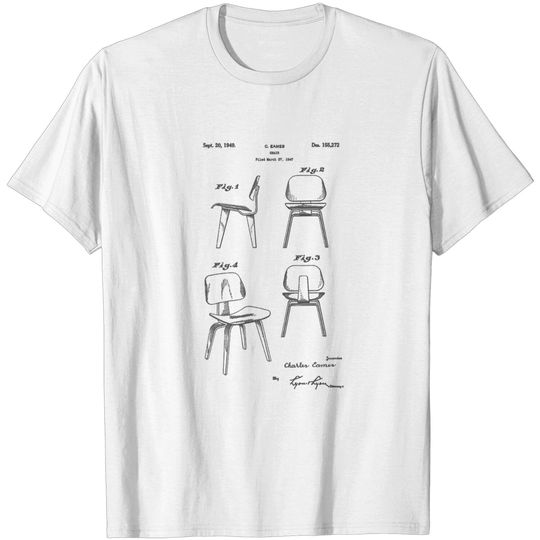 Discover Chair Design Vintage Patent Drawing - Chair - T-Shirt
