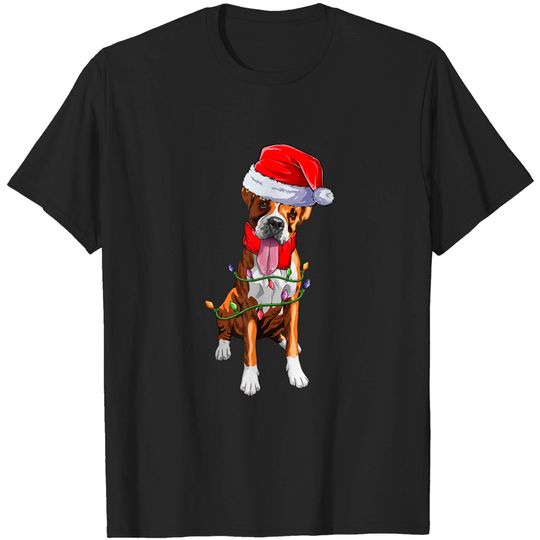 Discover Boxer Dog Lovers Christmas T-Shirt