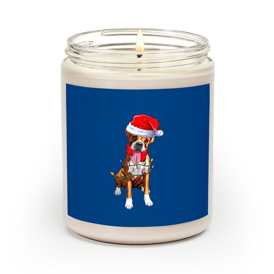 Discover Boxer Dog Lovers Christmas Scented Candles